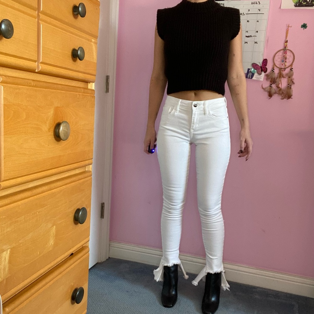 white jeans